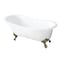 Aqua Eden Clawfoot Bathtubs, 54 L, 30.31 W, White/Brushed Nickel, Cast Iron VCTND5431B8 - alternate 1